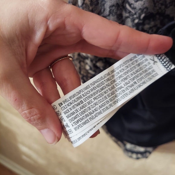 Forever 21 lace print bodycon dress stretch nylon sheer w/ slip lining Sz small - Picture 4 of 8